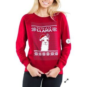 Tipsy Elves Holiday Sweater " Fa La La La Llama" Size SMALL